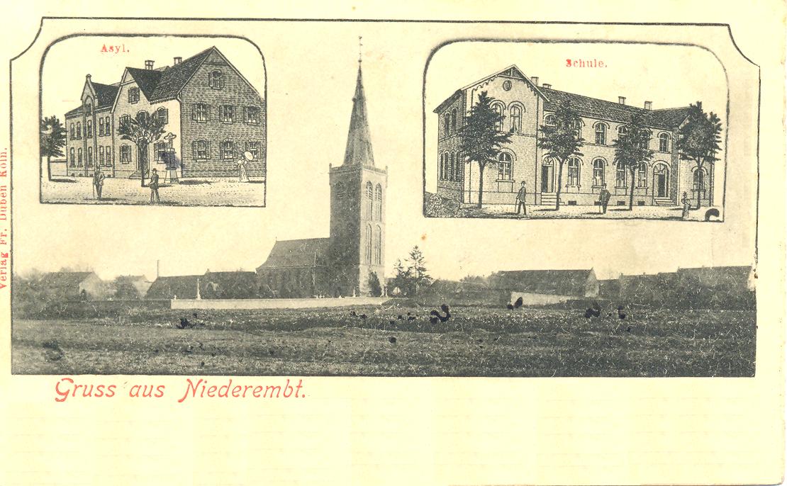 Postkarte Niederembt 1908